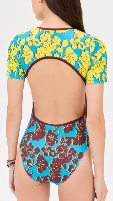 ALÉMAIS plice Short Sleeve One Piece Multi | Thumbnail 3 ALÉMAIS plice Short Sleeve One Piece Multi | Thumbnail 3