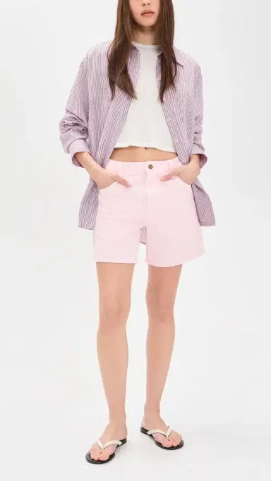 ENZA COSTA Drift Denim Shorts Pale Pink | Thumbnail 5 ENZA COSTA Drift Denim Shorts Pale Pink | Thumbnail 5