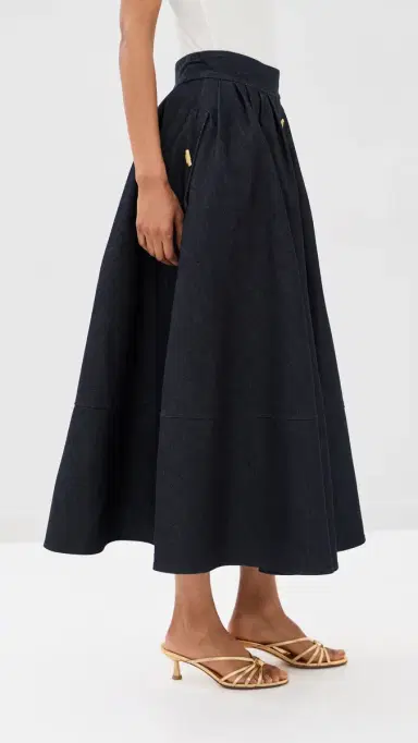 FRANÇOISE Joe Denim Skirt Indigo | Thumbnail 4 FRANÇOISE Joe Denim Skirt Indigo | Thumbnail 4