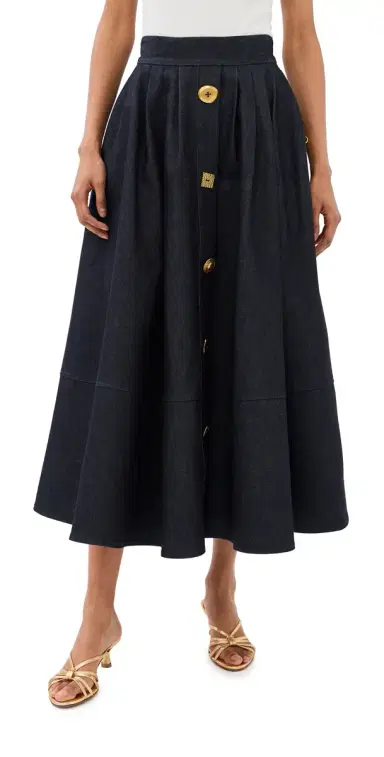 FRANÇOISE Joe Denim Skirt Indigo | Thumbnail 1 FRANÇOISE Joe Denim Skirt Indigo | Thumbnail 1
