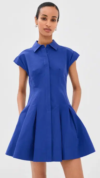 SIMKHAI Clemmie Mini Dress Blueberry | Thumbnail 2 SIMKHAI Clemmie Mini Dress Blueberry | Thumbnail 2