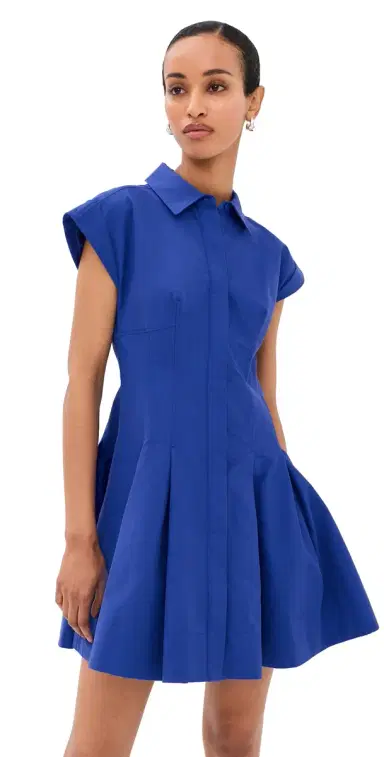 SIMKHAI Clemmie Mini Dress Blueberry | Thumbnail 1 SIMKHAI Clemmie Mini Dress Blueberry | Thumbnail 1