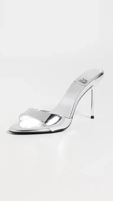 Jeffrey Campbell Ce-Soire Mules Silver Mirror 7 | Thumbnail 2 Jeffrey Campbell Ce-Soire Mules Silver Mirror 7 | Thumbnail 2