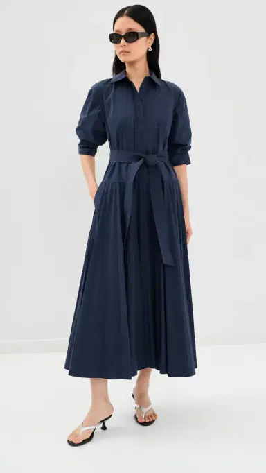 Simkhai Arlo Belted Maxi Dress Midnight S | Thumbnail 2 Simkhai Arlo Belted Maxi Dress Midnight S | Thumbnail 2