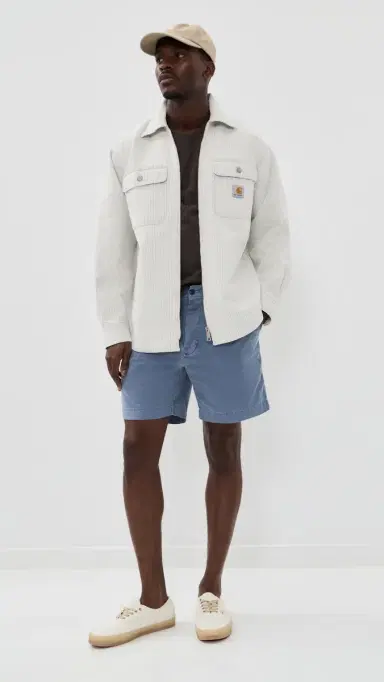 Save Khaki Cotton Relaxed Shorts 7 Union Blue | Thumbnail 5 Save Khaki Cotton Relaxed Shorts 7 Union Blue | Thumbnail 5