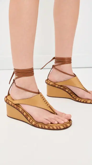 Zimmermann Alchemy Wedge Sandals Ochre | Thumbnail 4 Zimmermann Alchemy Wedge Sandals Ochre | Thumbnail 4
