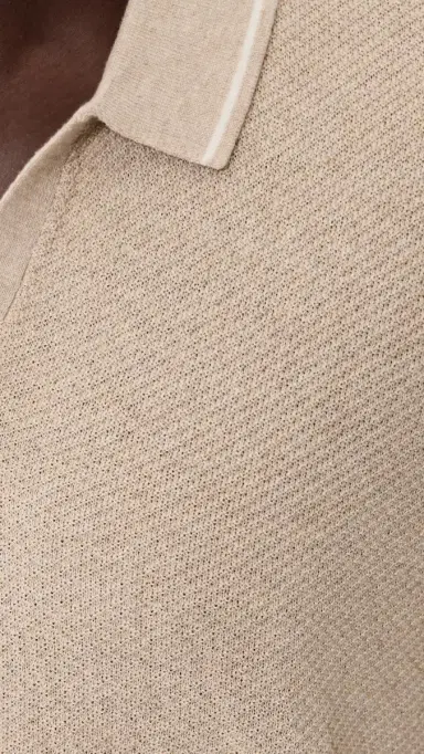 Marine Layer Greyson Sweater Polo Taupe | Thumbnail 6 Marine Layer Greyson Sweater Polo Taupe | Thumbnail 6
