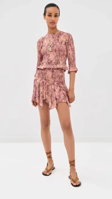 Isabel Marant Ceiva Silk Mini Skirt Pink | Thumbnail 5 Isabel Marant Ceiva Silk Mini Skirt Pink | Thumbnail 5