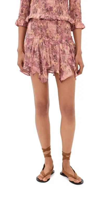 Isabel Marant Ceiva Silk Mini Skirt Pink | Thumbnail 1 Isabel Marant Ceiva Silk Mini Skirt Pink | Thumbnail 1