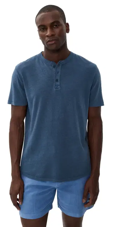 Marine Layer Hemp Cotton Henley | Thumbnail 1 Marine Layer Hemp Cotton Henley | Thumbnail 1