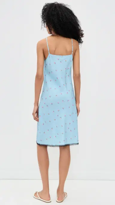 Lee Mathews Bluebell Slip Silk Dress Powder 4 | Thumbnail 3 Lee Mathews Bluebell Slip Silk Dress Powder 4 | Thumbnail 3