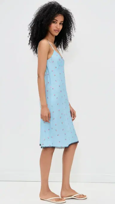 Lee Mathews Bluebell Slip Silk Dress Powder 4 | Thumbnail 4 Lee Mathews Bluebell Slip Silk Dress Powder 4 | Thumbnail 4