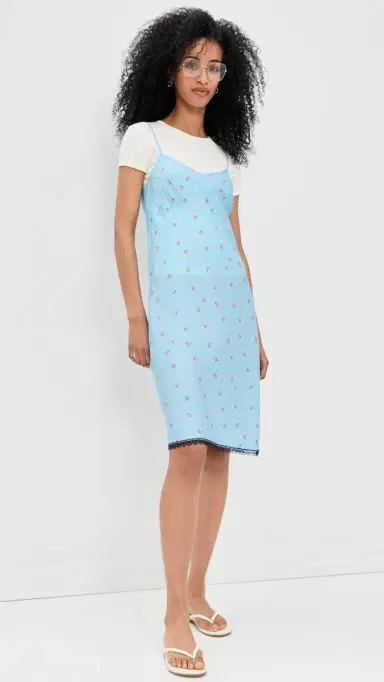 Lee Mathews Bluebell Slip Silk Dress Powder 4 | Thumbnail 5 Lee Mathews Bluebell Slip Silk Dress Powder 4 | Thumbnail 5