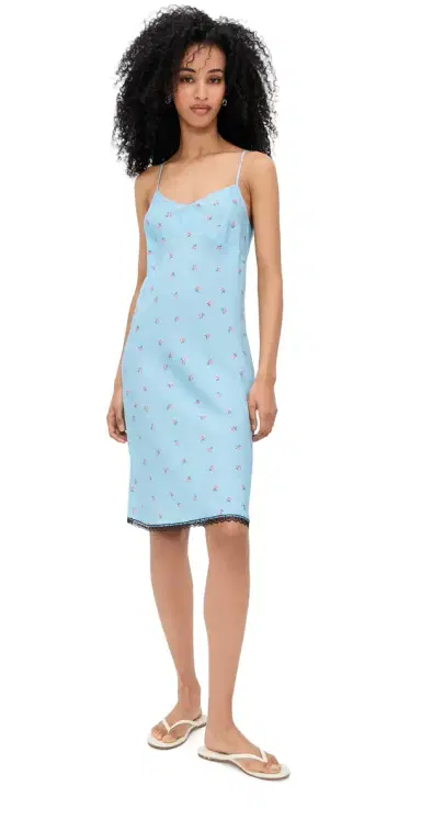 Lee Mathews Bluebell Slip Silk Dress Powder 4 | Thumbnail 1 Lee Mathews Bluebell Slip Silk Dress Powder 4 | Thumbnail 1