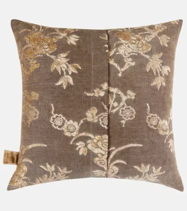 The House of Lyria Scabiosa floral velvet jacquard cushion | Thumbnail 3 The House of Lyria Scabiosa floral velvet jacquard cushion | Thumbnail 3