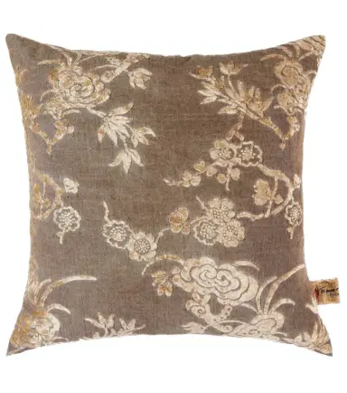 The House of Lyria Scabiosa floral velvet jacquard cushion | Thumbnail 1 The House of Lyria Scabiosa floral velvet jacquard cushion | Thumbnail 1