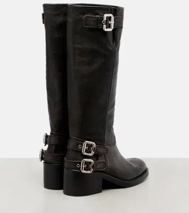 Chloé Chloé Dakota leather knee-high biker boots | Thumbnail 3 Chloé Chloé Dakota leather knee-high biker boots | Thumbnail 3