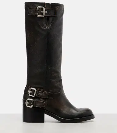 Chloé Chloé Dakota leather knee-high biker boots | Thumbnail 4 Chloé Chloé Dakota leather knee-high biker boots | Thumbnail 4