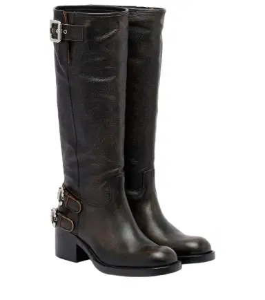 Chloé Chloé Dakota leather knee-high biker boots | Thumbnail 1 Chloé Chloé Dakota leather knee-high biker boots | Thumbnail 1