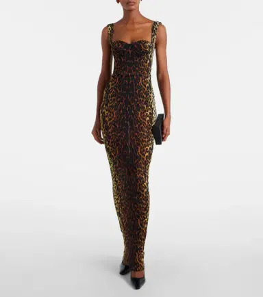 Alex Perry Leopard-print mesh gown | Thumbnail 5 Alex Perry Leopard-print mesh gown | Thumbnail 5