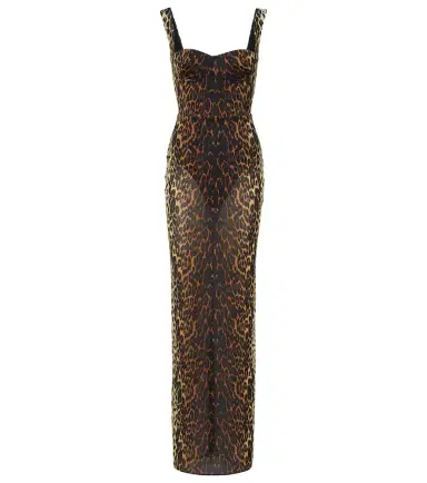 Alex Perry Leopard-print mesh gown | Thumbnail 1 Alex Perry Leopard-print mesh gown | Thumbnail 1