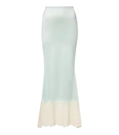 Montce Natalia lace-trimmed satin slip skirt | Thumbnail 1 Montce Natalia lace-trimmed satin slip skirt | Thumbnail 1