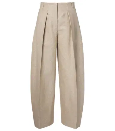 Jacquemus Ovalo cotton and linen barrel-leg pants | Thumbnail 1 Jacquemus Ovalo cotton and linen barrel-leg pants | Thumbnail 1