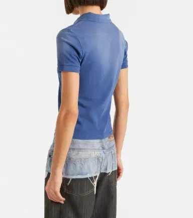 Acne Studios Faded cotton-blend piqué polo shirt | Thumbnail 3 Acne Studios Faded cotton-blend piqué polo shirt | Thumbnail 3