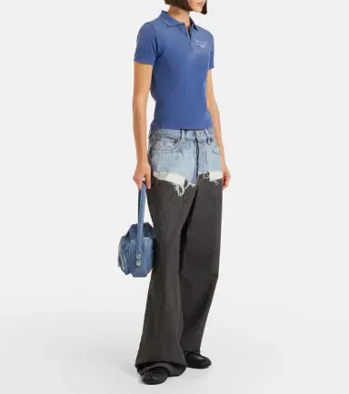 Acne Studios Faded cotton-blend piqué polo shirt | Thumbnail 4 Acne Studios Faded cotton-blend piqué polo shirt | Thumbnail 4