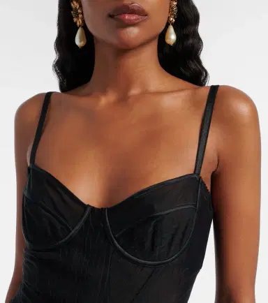 Dolce & Gabbana Ruched sheer tulle minidress | Thumbnail 5 Dolce & Gabbana Ruched sheer tulle minidress | Thumbnail 5