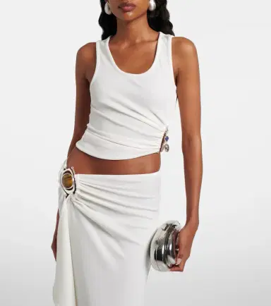 Christopher Esber Droplet Crystal embellished ruched tank top | Thumbnail 2 Christopher Esber Droplet Crystal embellished ruched tank top | Thumbnail 2