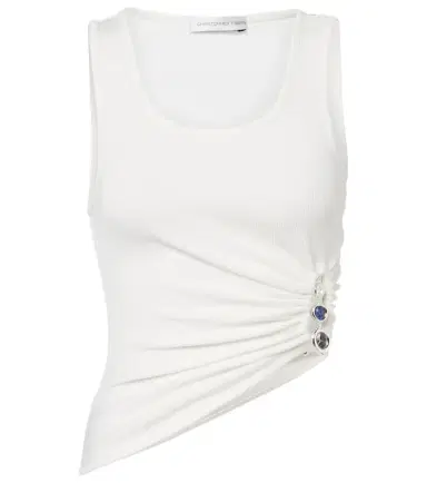 Christopher Esber Droplet Crystal embellished ruched tank top | Thumbnail 1 Christopher Esber Droplet Crystal embellished ruched tank top | Thumbnail 1