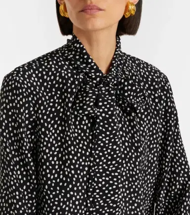 Nili Lotan Janese bow-detail polka-dot silk blouse | Thumbnail 5 Nili Lotan Janese bow-detail polka-dot silk blouse | Thumbnail 5