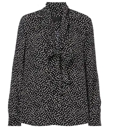 Nili Lotan Janese bow-detail polka-dot silk blouse | Thumbnail 1 Nili Lotan Janese bow-detail polka-dot silk blouse | Thumbnail 1