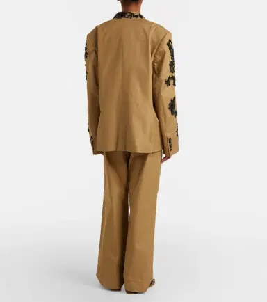 Dries Van Noten Cotton wide-leg pants | Thumbnail 4 Dries Van Noten Cotton wide-leg pants | Thumbnail 4