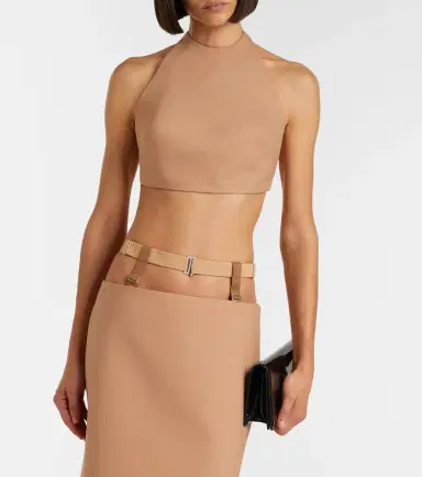 Mugler Wool-blend crop top | Thumbnail 4 Mugler Wool-blend crop top | Thumbnail 4