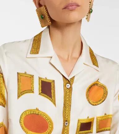 Versace Printed silk twill shirt | Thumbnail 5 Versace Printed silk twill shirt | Thumbnail 5