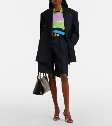 Versace Double-breasted oversized virgin wool blazer | Thumbnail 4 Versace Double-breasted oversized virgin wool blazer | Thumbnail 4