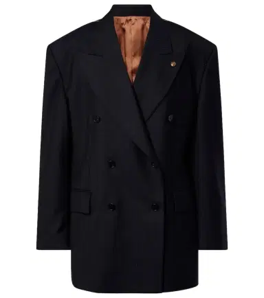 Versace Double-breasted oversized virgin wool blazer | Thumbnail 1 Versace Double-breasted oversized virgin wool blazer | Thumbnail 1