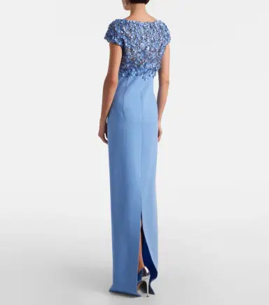 Oscar de la Renta Porcelain Flower embellished wool-blend gown | Thumbnail 5 Oscar de la Renta Porcelain Flower embellished wool-blend gown | Thumbnail 5