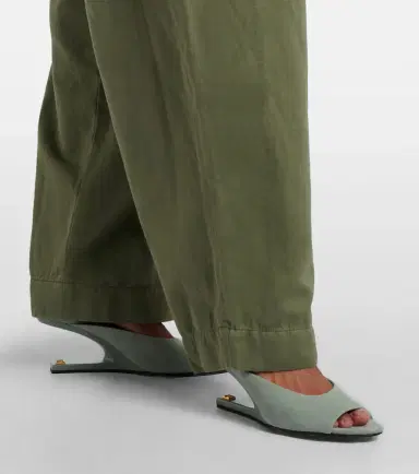Balmain Cotton and linen twill tapered pants | Thumbnail 3 Balmain Cotton and linen twill tapered pants | Thumbnail 3