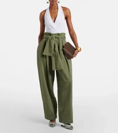 Balmain Cotton and linen twill tapered pants | Thumbnail 5 Balmain Cotton and linen twill tapered pants | Thumbnail 5