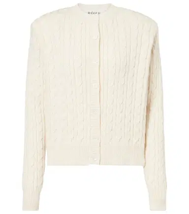 RÓHE Róhe Cable-knit cotton and wool cardigan | Thumbnail 1 RÓHE Róhe Cable-knit cotton and wool cardigan | Thumbnail 1