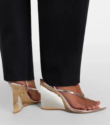 Alaia Alaïa Invisible leather wedge thong sandals | Thumbnail 6 Alaia Alaïa Invisible leather wedge thong sandals | Thumbnail 6