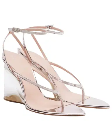 Alaia Alaïa Invisible leather wedge thong sandals | Thumbnail 1 Alaia Alaïa Invisible leather wedge thong sandals | Thumbnail 1