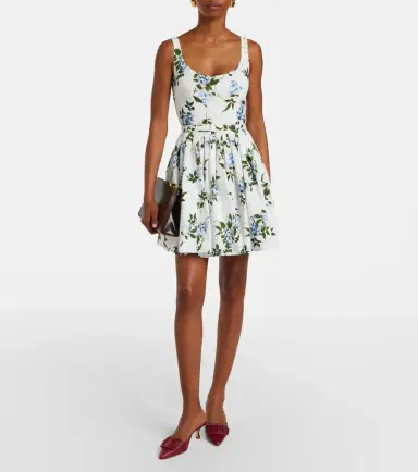 Emilia Wickstead Eglantine floral belted cotton minidress | Thumbnail 2 Emilia Wickstead Eglantine floral belted cotton minidress | Thumbnail 2