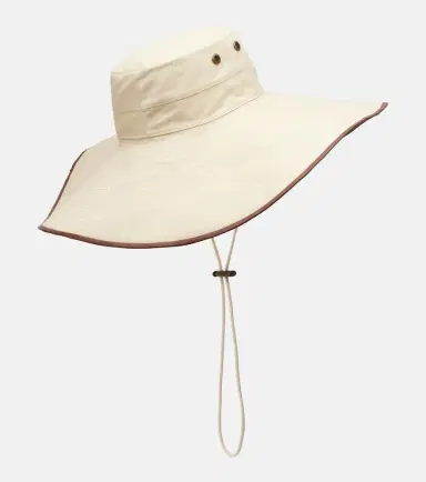 Burberry Leather-trimmed cotton-blend sun hat | Thumbnail 2 Burberry Leather-trimmed cotton-blend sun hat | Thumbnail 2