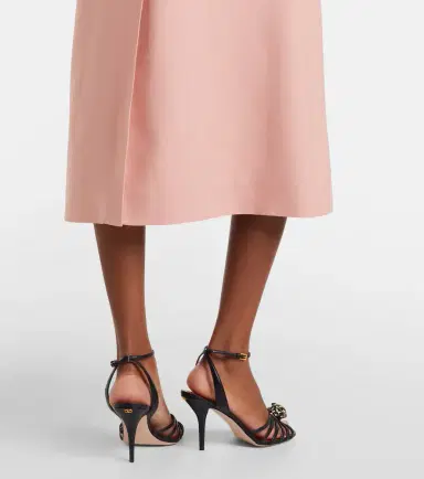 Valentino Crepe Couture floral-appliqué midi dress | Thumbnail 4 Valentino Crepe Couture floral-appliqué midi dress | Thumbnail 4