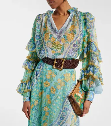 Etro Floral ruffled silk blouse | Thumbnail 2 Etro Floral ruffled silk blouse | Thumbnail 2