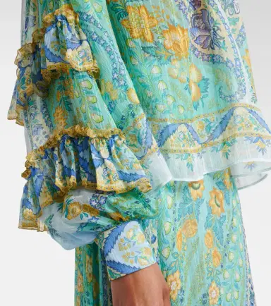 Etro Floral ruffled silk blouse | Thumbnail 5 Etro Floral ruffled silk blouse | Thumbnail 5